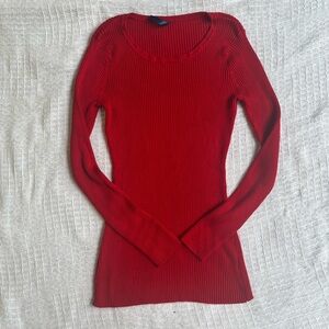 Women’s red long sleeve sweater size medium